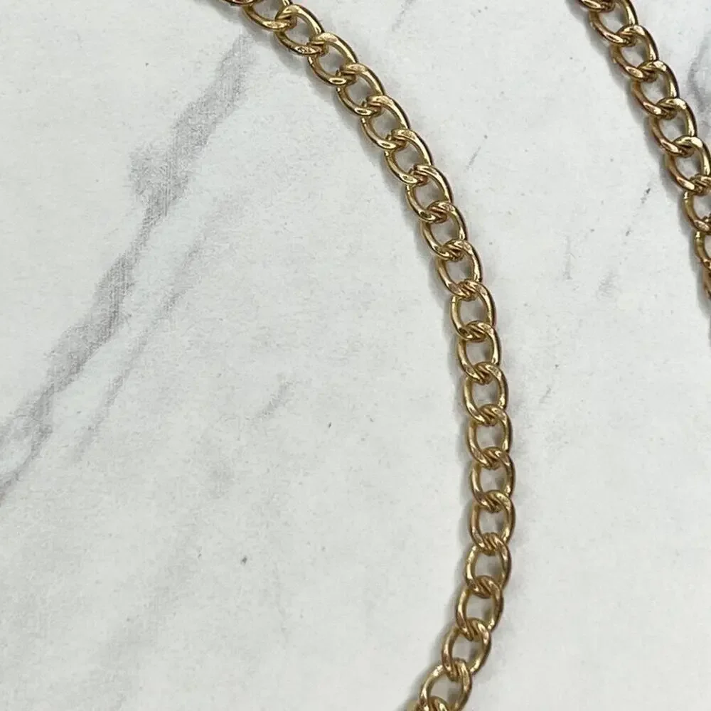 Gold Tone Skinny Chain Link Purse Handbag Replacement Strap ✨